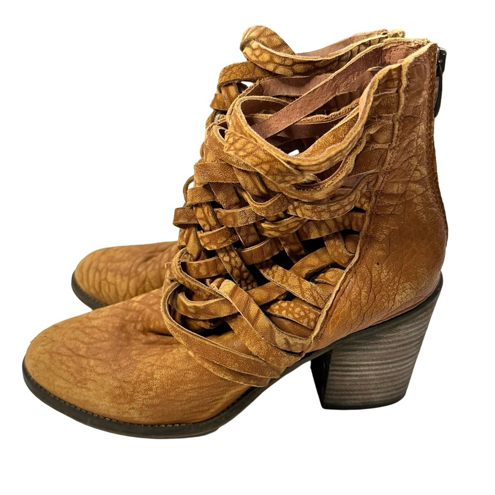 Free People Woven Leather Booties - Picture 3 of 8